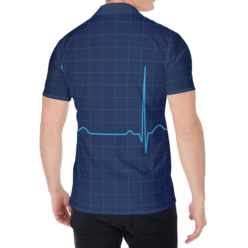 Heartbeat Electrocardiogram Print Men's Shirt