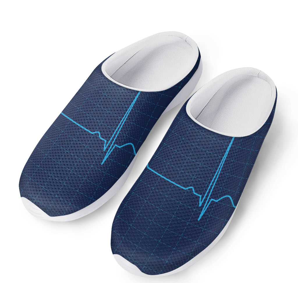Heartbeat Electrocardiogram Print Mesh Casual Shoes