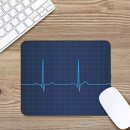 Heartbeat Electrocardiogram Print Mouse Pad