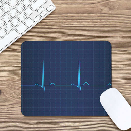 Heartbeat Electrocardiogram Print Mouse Pad