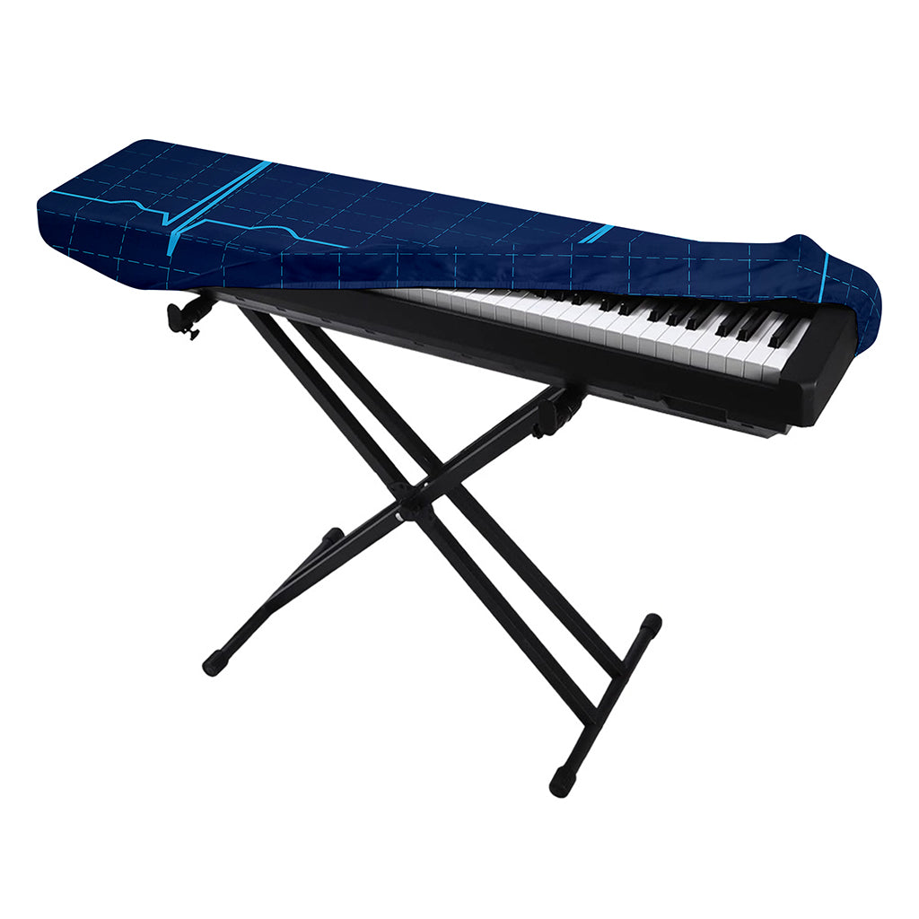 Heartbeat Electrocardiogram Print Piano Keyboard Cover