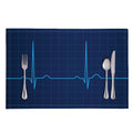 Heartbeat Electrocardiogram Print Placemat