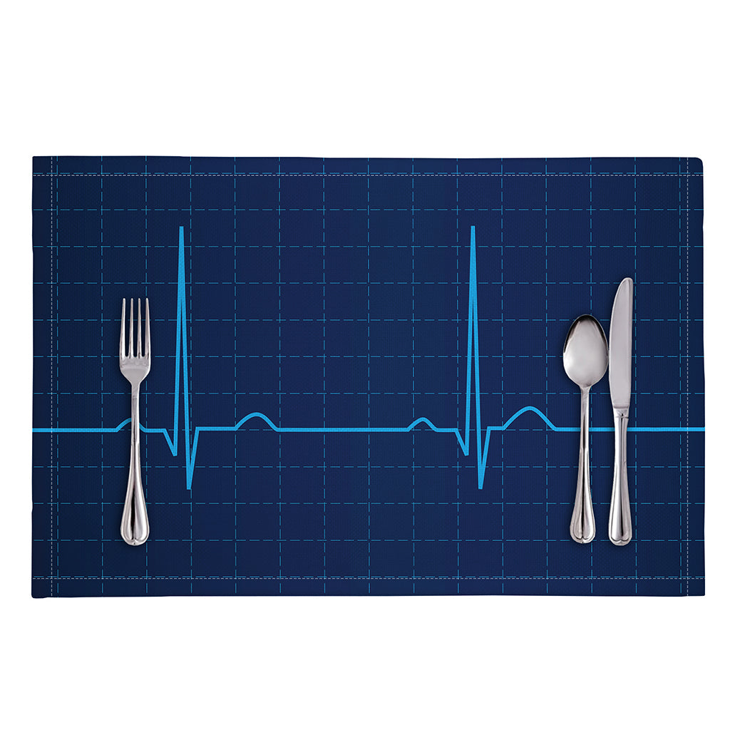 Heartbeat Electrocardiogram Print Placemat