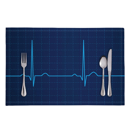 Heartbeat Electrocardiogram Print Placemat