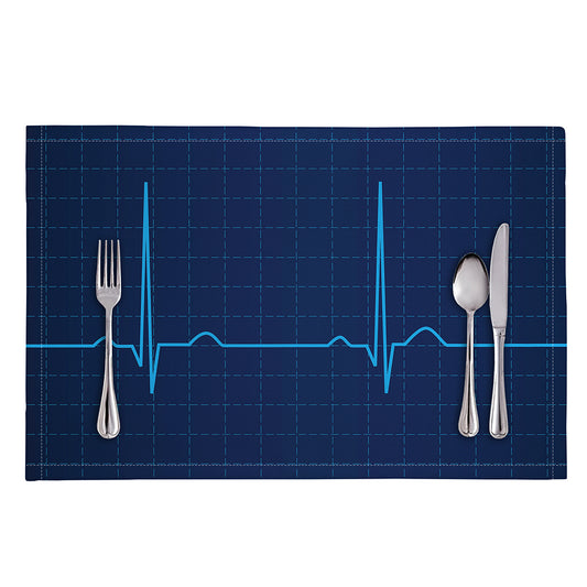 Heartbeat Electrocardiogram Print Placemat