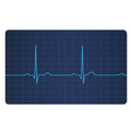 Heartbeat Electrocardiogram Print Polyester Doormat