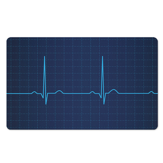 Heartbeat Electrocardiogram Print Polyester Doormat