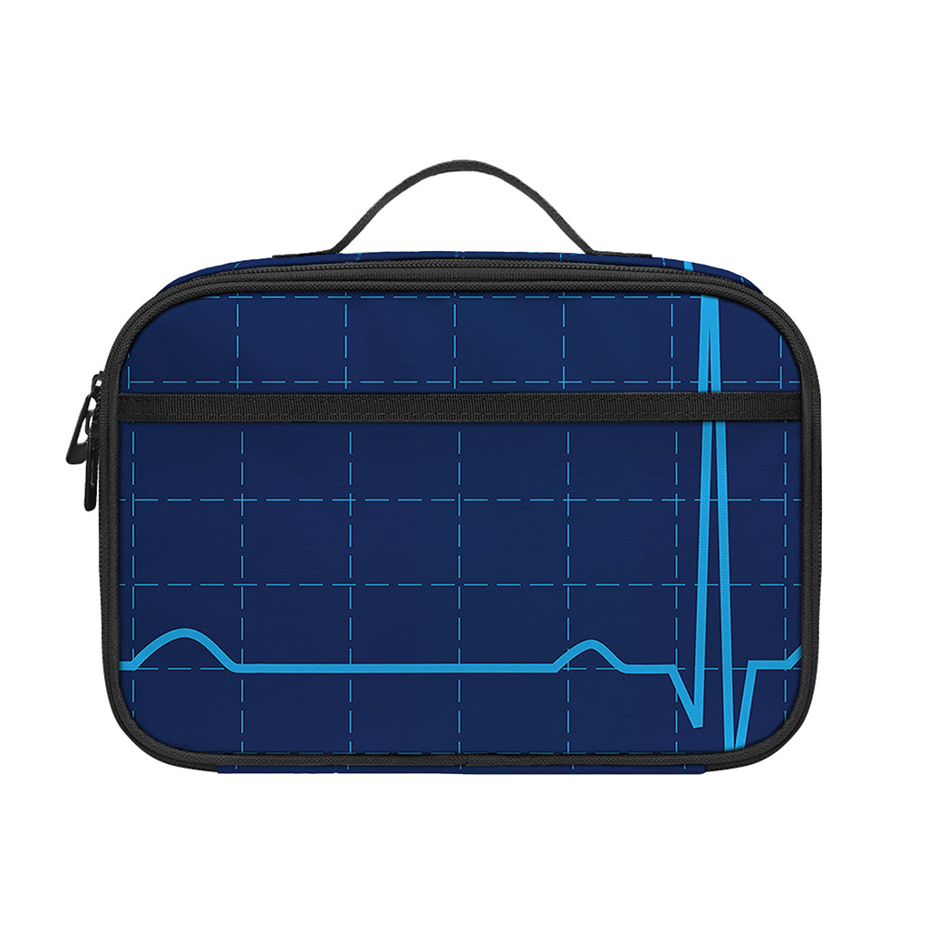 Heartbeat Electrocardiogram Print Portable Lunch Bag