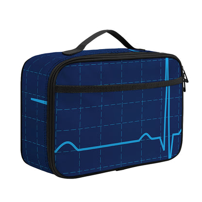 Heartbeat Electrocardiogram Print Portable Lunch Bag