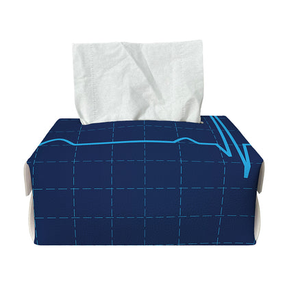 Heartbeat Electrocardiogram Print Rectangle Tissue Box Cover