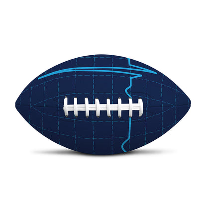 Heartbeat Electrocardiogram Print Rugby Ball