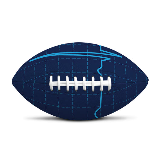 Heartbeat Electrocardiogram Print Rugby Ball