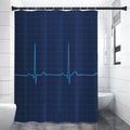 Heartbeat Electrocardiogram Print Shower Curtain