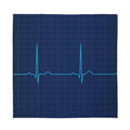 Heartbeat Electrocardiogram Print Silk Bandana
