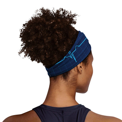 Heartbeat Electrocardiogram Print Sports Headband