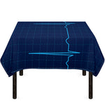Heartbeat Electrocardiogram Print Tablecloth