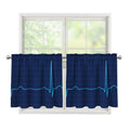 Heartbeat Electrocardiogram Print Tier Curtains