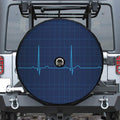 Heartbeat Electrocardiogram Print Tire Cover With Camera Hole
