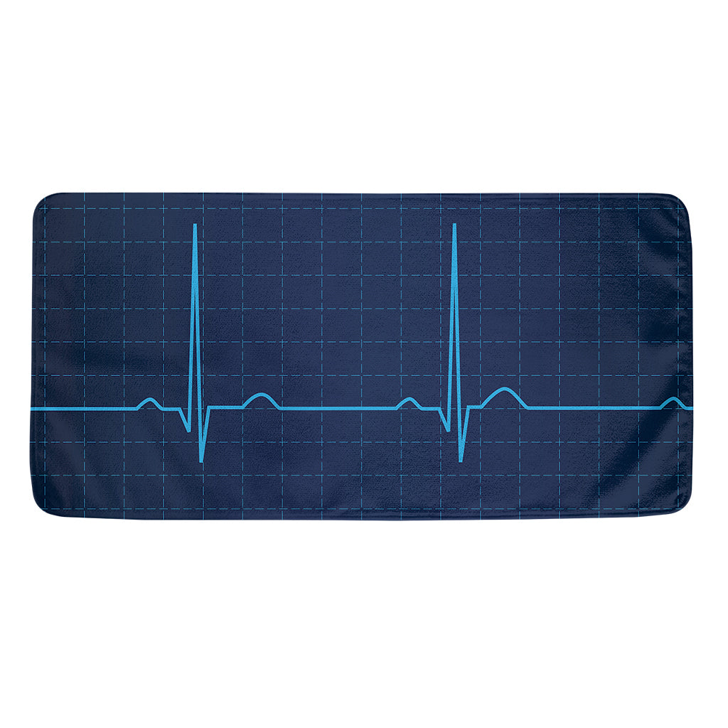 Heartbeat Electrocardiogram Print Towel
