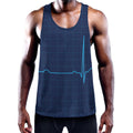 Heartbeat Electrocardiogram Print Men's Workout Tank Top