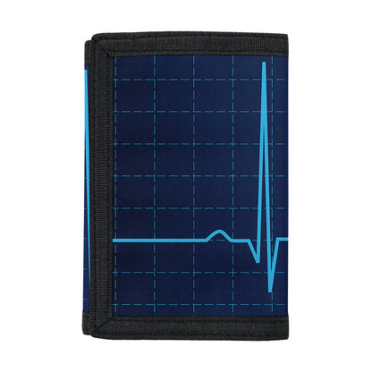 Heartbeat Electrocardiogram Print Trifold Wallet