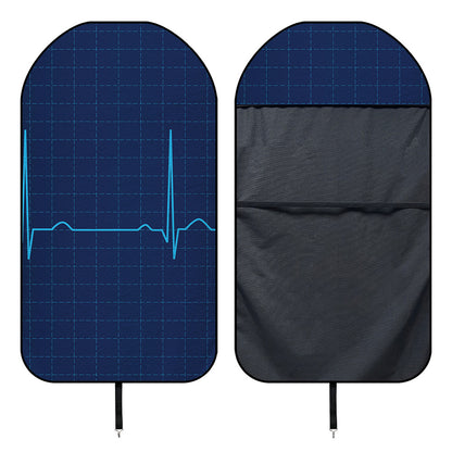 Heartbeat Electrocardiogram Print Waterproof Car Seat Cover