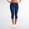 Heartbeat Electrocardiogram Print Women's Capri Leggings