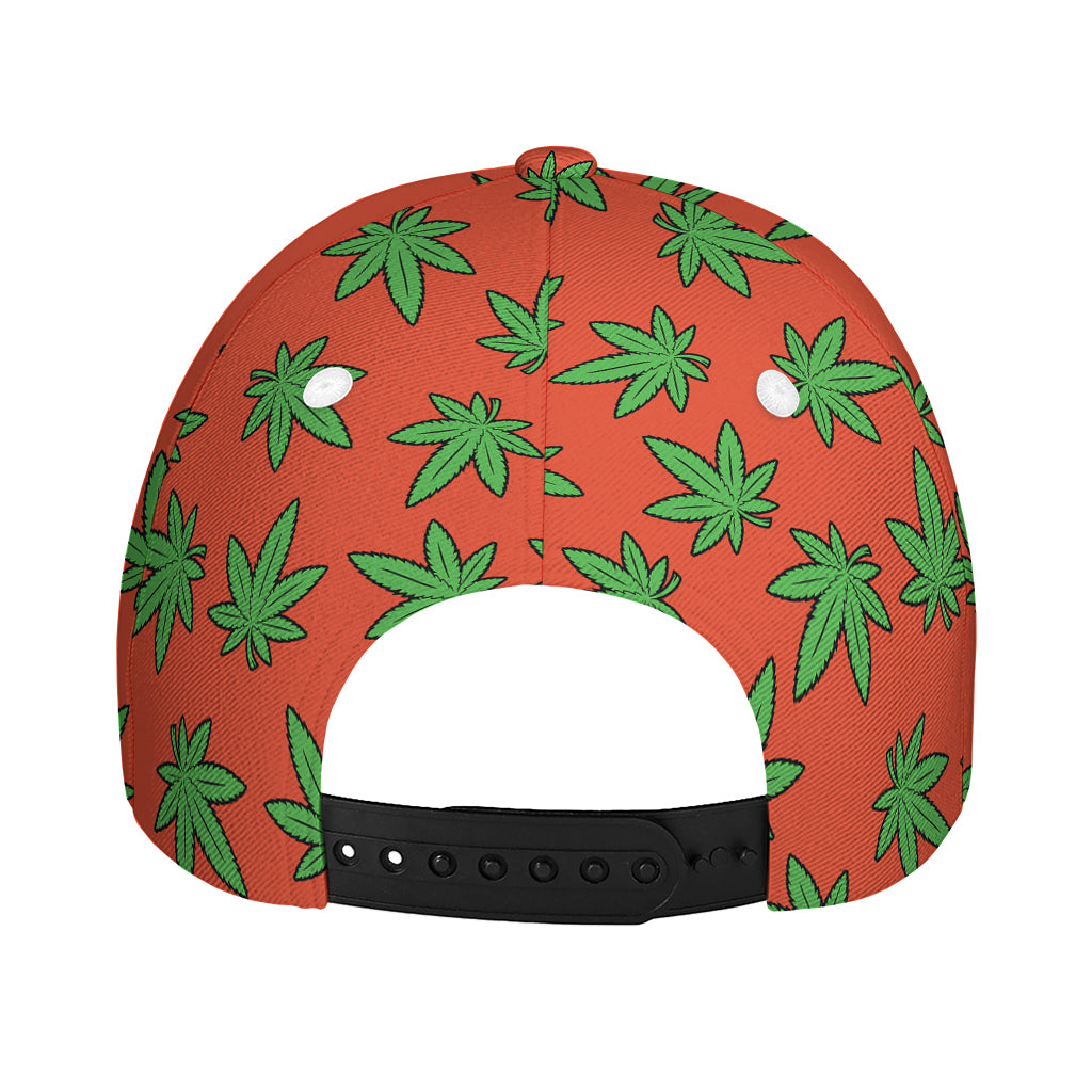 Hemp Leaf Pattern Print Baseball Cap
