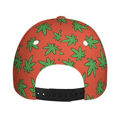 Hemp Leaf Pattern Print Baseball Cap