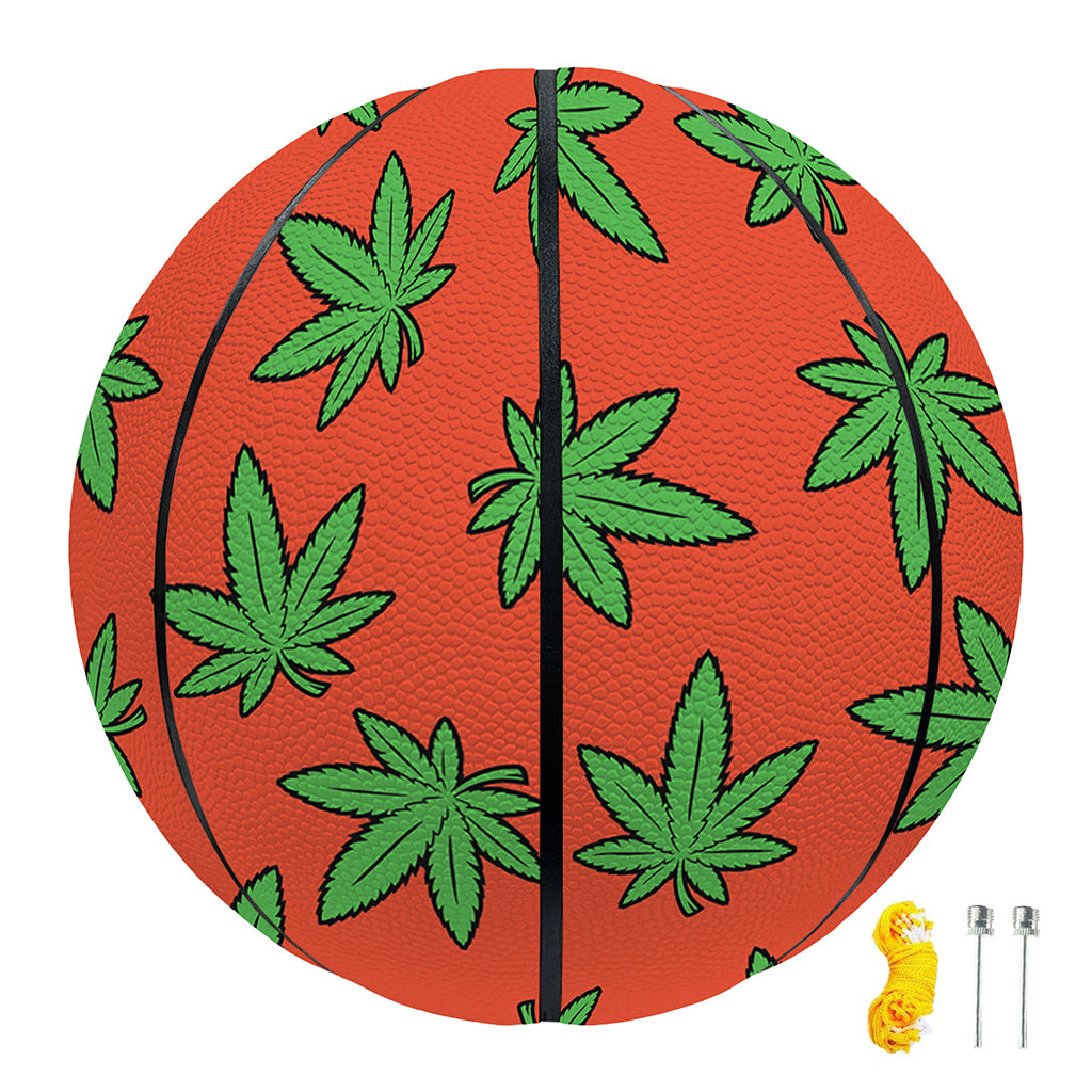 Hemp Leaf Pattern Print Basketball