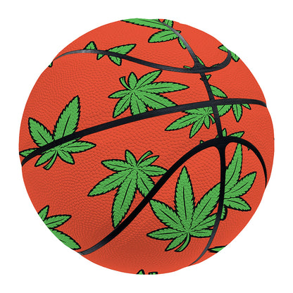 Hemp Leaf Pattern Print Basketball