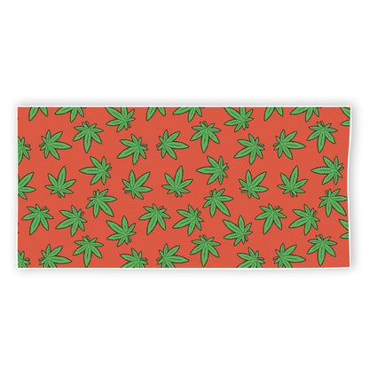 Hemp Leaf Pattern Print Beach Towel