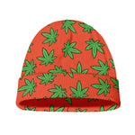 Hemp Leaf Pattern Print Beanie