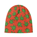 Hemp Leaf Pattern Print Beanie