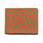 Hemp Leaf Pattern Print Bifold Wallet