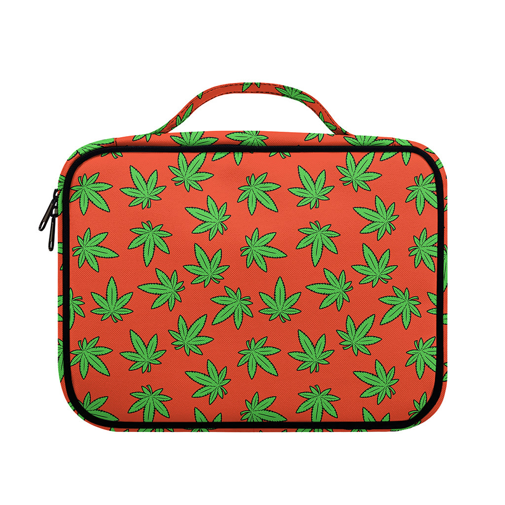 Hemp Leaf Pattern Print Briefcase Bible Bag
