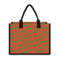 Hemp Leaf Pattern Print Canvas Tote Bag