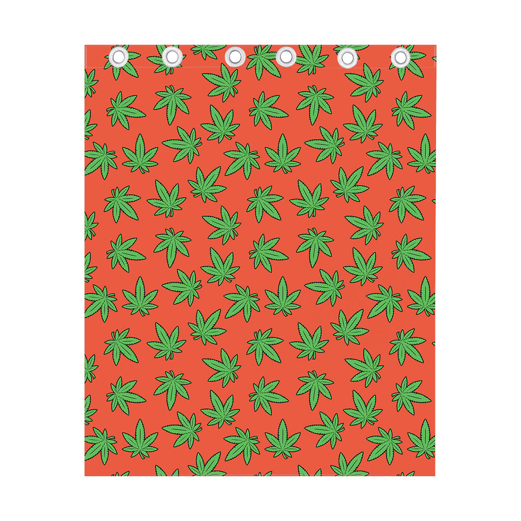 Hemp Leaf Pattern Print Curtain