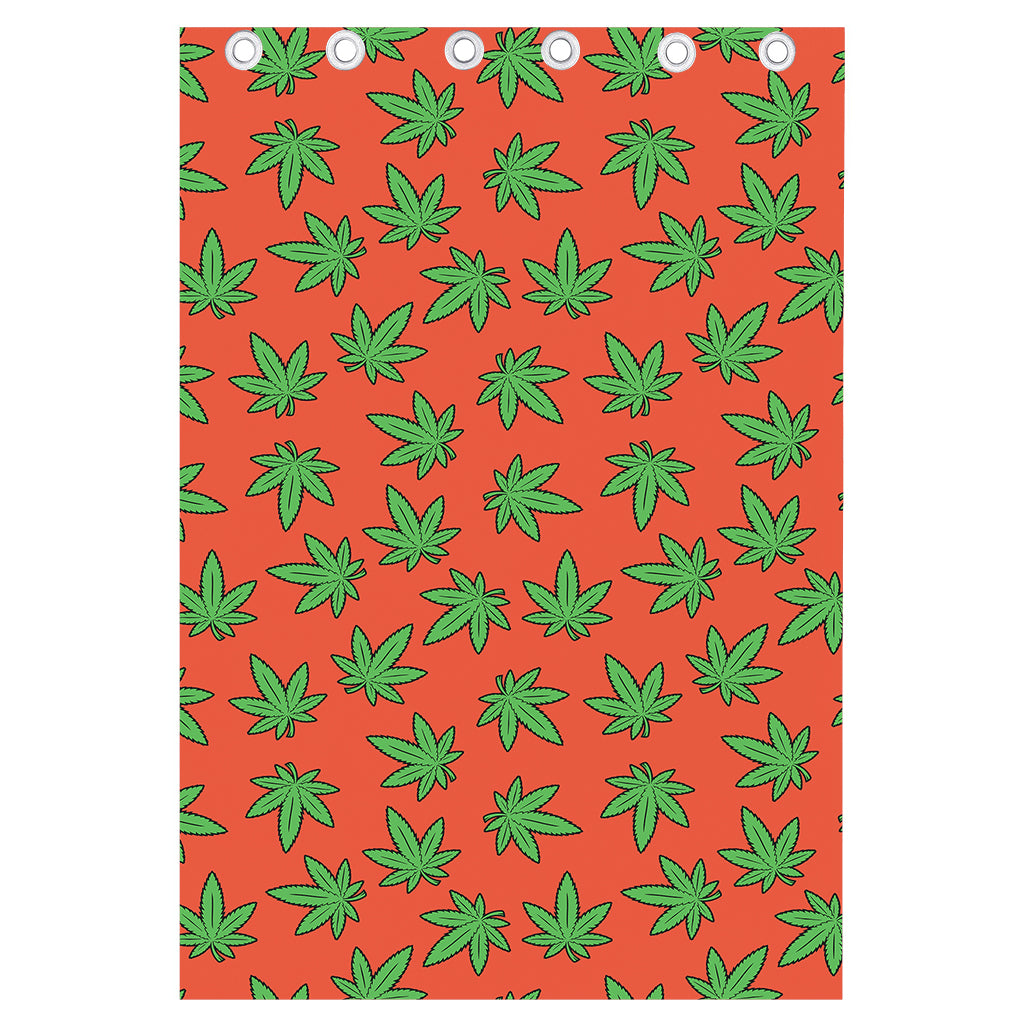Hemp Leaf Pattern Print Curtain