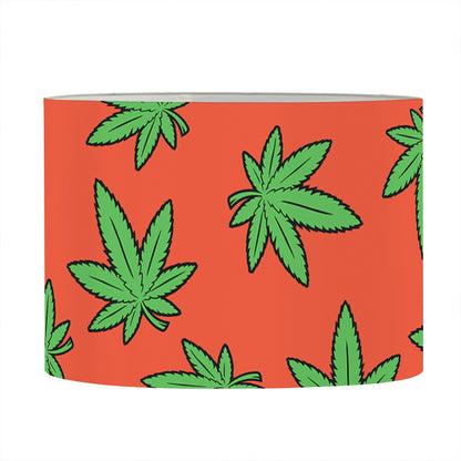 Hemp Leaf Pattern Print Drum Lamp Shade