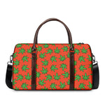 Hemp Leaf Pattern Print Duffle Bag