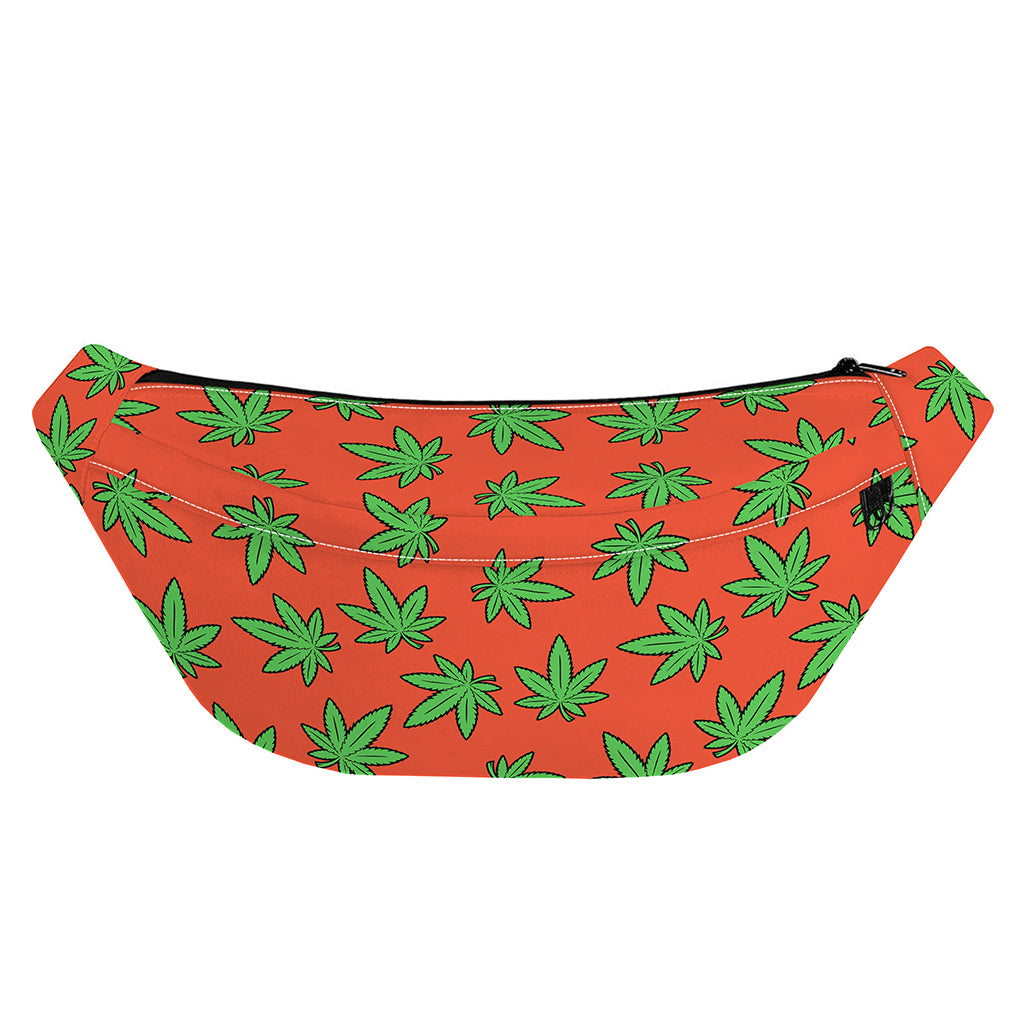 Hemp Leaf Pattern Print Fanny Pack