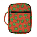 Hemp Leaf Pattern Print Front Pocket Bible Bag