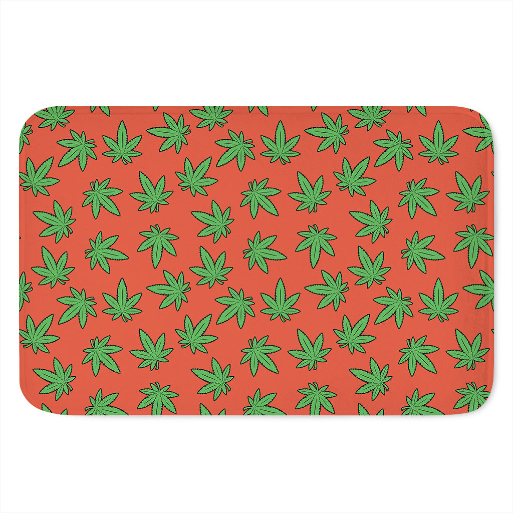 Hemp Leaf Pattern Print Indoor Door Mat