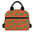 Hemp Leaf Pattern Print Insulated Lunch Bag