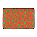 Hemp Leaf Pattern Print Kitchen Mat