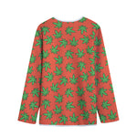 Hemp Leaf Pattern Print Long Sleeve Short Coat