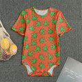 Hemp Leaf Pattern Print Men's Bodysuit