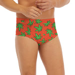 Hemp Leaf Pattern Print Men's Briefs