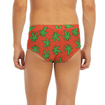 Hemp Leaf Pattern Print Men's Briefs